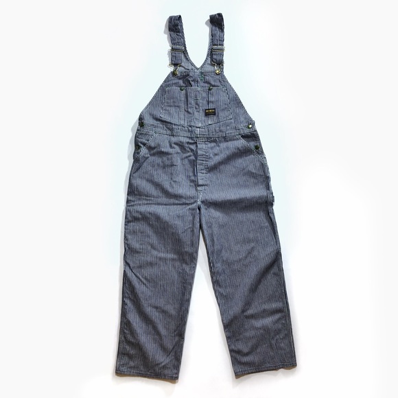 oshkosh striped overalls mens